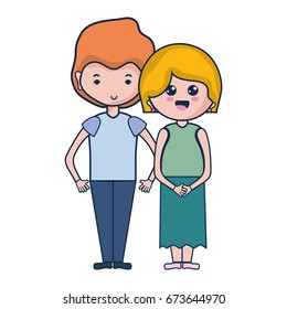 beauty couple together with hairstyle design