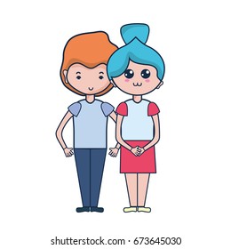 beauty couple together with hairstyle design