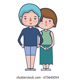 beauty couple together with hairstyle design