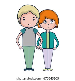 beauty couple together with hairstyle design