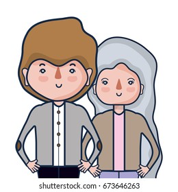 beauty couple together with hairstyle design