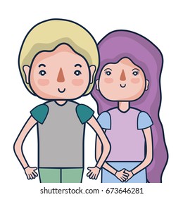 beauty couple together with hairstyle design