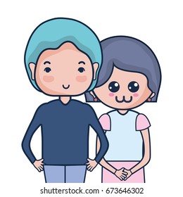 beauty couple together with hairstyle design