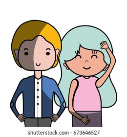 beauty couple together with hairstyle design
