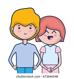 beauty couple together with hairstyle design