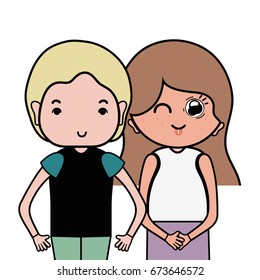 beauty couple together with hairstyle design