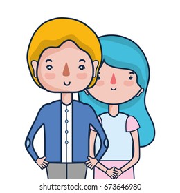 beauty couple together with hairstyle design
