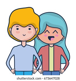 beauty couple together with hairstyle design