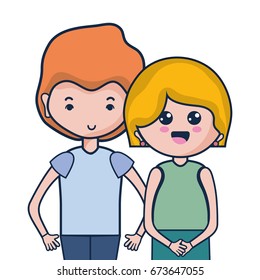 beauty couple together with hairstyle design
