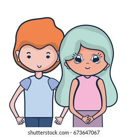beauty couple together with hairstyle design
