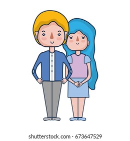 beauty couple together with hairstyle design
