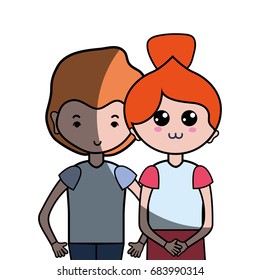 beauty couple together with hairstyle design