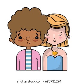 beauty couple together with hairstyle design