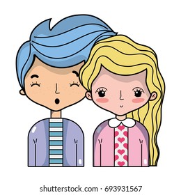 beauty couple together with hairstyle design