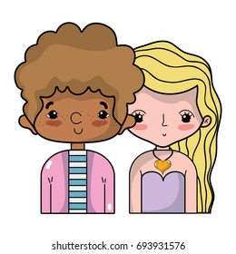beauty couple together with hairstyle design