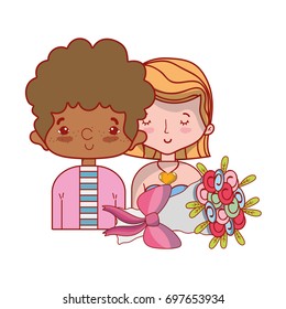 beauty couple together with hairstyle design
