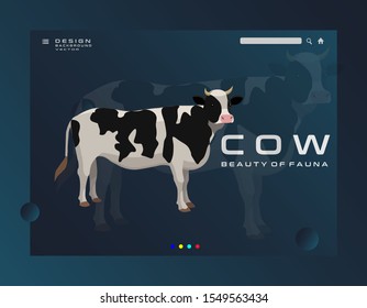 Beauty of cow vector illustration