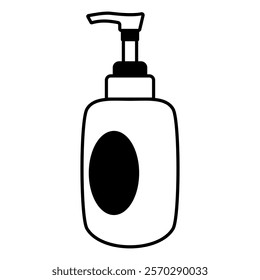 beauty cream bottle icon, simple flat style, logo sign symbol vector illustration pictogram, isolated on white for mobile app