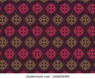 Beauty and Creative Modern of  Indonesian Batik Floral Flower Pattern Motive