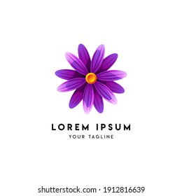 
Beauty cute flowers logo colorful Vector for branding and icon