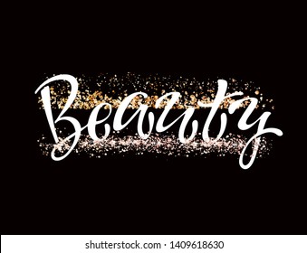 beauty  - cute lettering template design banner