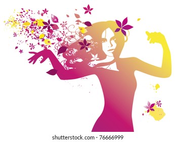 beauty dancing vector