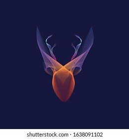 Beauty Deer head Logo Vector. 