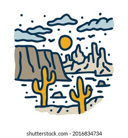 Beauty desert graphic illustration vector art t-shirt design