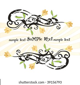 Beauty design element. Vintage frame