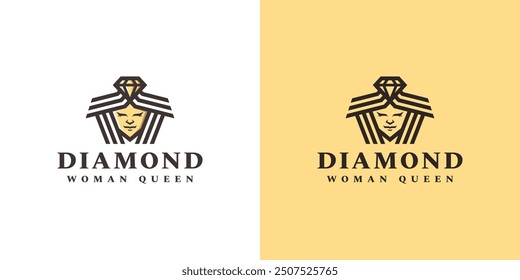 Beauty Diamant Dame Logo Vektor