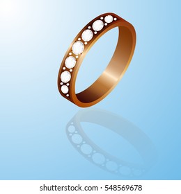 The beauty diamond ring - vector illustration.