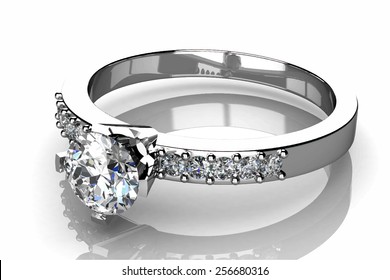 The Beauty Diamond Ring.Vector Illustration.