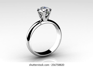 El anillo de diamantes de belleza. Ilustración vectorial.