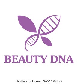 beauty dna flat minimalist logo design