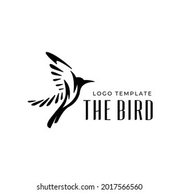 Beauty dove pigeon gull canary mockingbird hummingbird Flapping Flying Bird Silhouette Logo Design