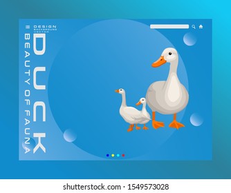 Beauty of duck vector illustration