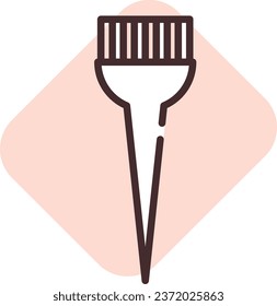 Teñido de belleza, ilustración o icono, vector sobre fondo blanco.