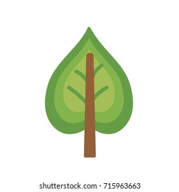 beauty ecological and natural tree icon