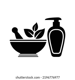 Beauty ecospray herbal product icon | Black Vector illustration |