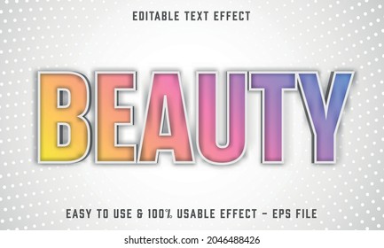 beauty editable text effect template with abstract style use for business brand and company logo