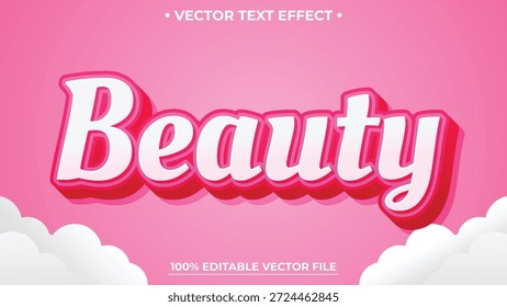 Belleza Efecto de texto editable tema del día de San Valentín