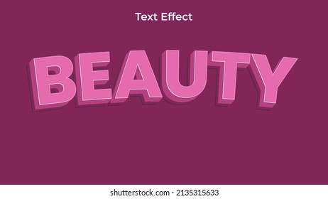 Beauty Effect Text With Pink Color