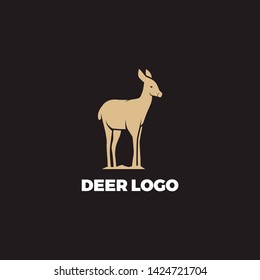 Beauty elegant deer logo design