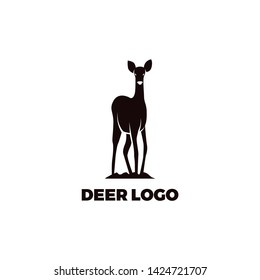 Beauty elegant deer logo design