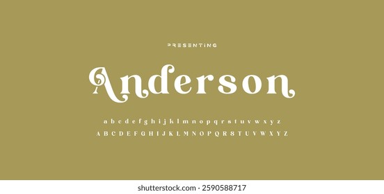 Beauty elegant font alphabet logo. Typography beautiful fashion luxury classic letters serif italic fonts decorative wedding vintage flower logos. vector illustration