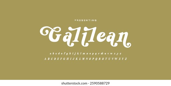 Beauty elegant font alphabet logo. Typography beautiful fashion luxury classic letters serif italic fonts decorative wedding vintage flower logos. vector illustration