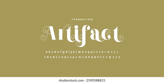 Beauty elegant font alphabet logo. Typography beautiful fashion luxury classic letters serif italic fonts decorative wedding vintage flower logos. vector illustration