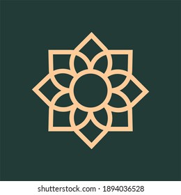 Beauty Elegant Mandala Ornament Pattern Line Art logo designs for spa, botique, healthcare 