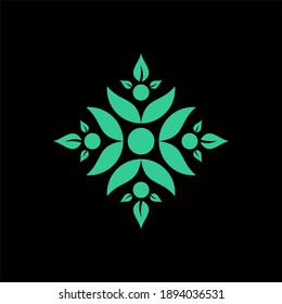 Beauty Elegant Mandala Ornament Pattern Line Art logo designs for spa, botique, healthcare 
