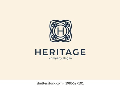 beauty elegant monogram logo template